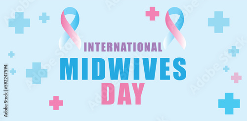 International Midwives Day. Template for background, banner, card, poster. 