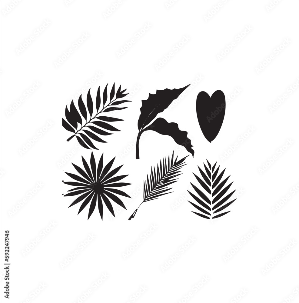 Nice leaves silhouette vector art. Nice leaves silhouette vector art.