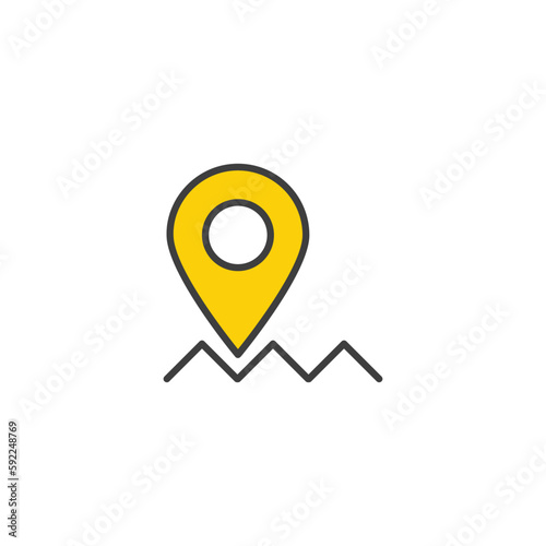 Location icon design with white background stock illustration