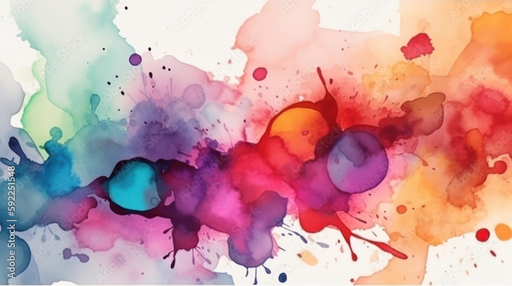 Obraz premium Colorful watercolor background for your design, ai