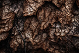 A close up of a tree trunk with the texture of the bark. AI generation