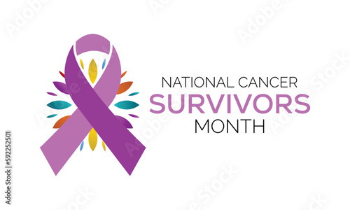  National Cancer survivors day is observed every year in June. banner design template Vector illustration background design.