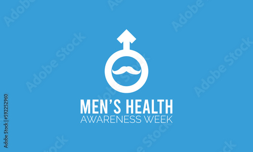   Men's health week is observed every year in June. banner design template Vector illustration background design.