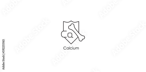 Calcium Icon - A Bold and Eye-Catching Vector Illustration for Health and Wellness Designs