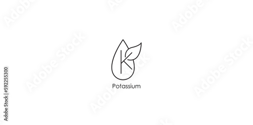 potassium line icon vector illustration 