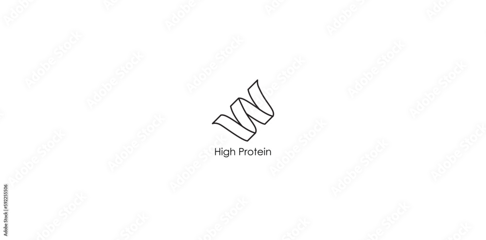 High Protein Icon - A Simple and Eye-Catching Vector Illustration for Fitness and Health Designs High Protein Icon - A Simple and Eye-Catching Vector Illustration for Fitness and Health Designs