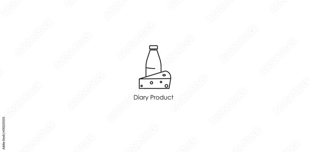 Fototapeta premium Dairy Product Icon - A Simple and Versatile Vector Illustration for Nutrition and Health Designs