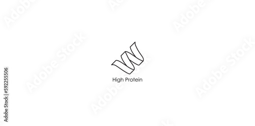 High Protein Icon - A Simple and Eye-Catching Vector Illustration for Fitness and Health Designs