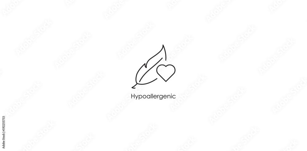 Hypoallergenic line icon vector illustration Hypoallergenic line icon vector illustration