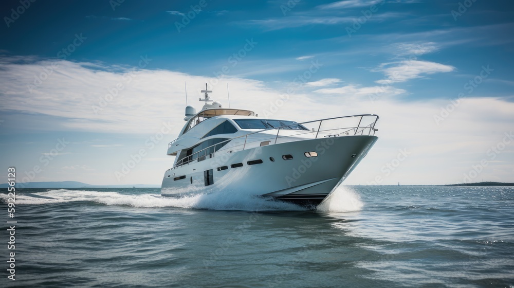 Luxury yacht in the sea