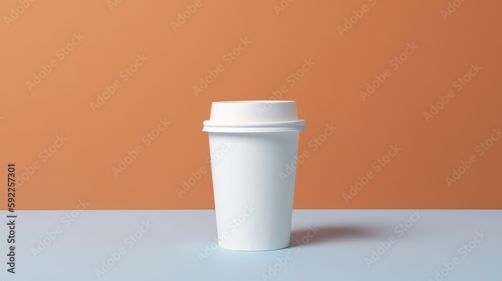 Coffee cup mock up on solid color background Coffee cup mock up on solid color background