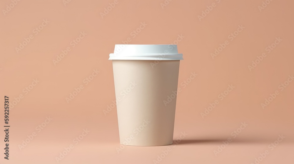 Coffee cup mock up on solid color background Coffee cup mock up on solid color background