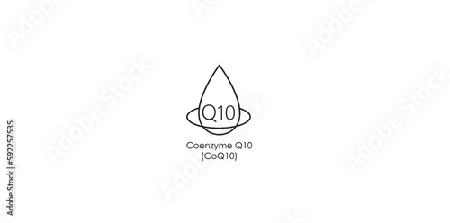 Coenzyme Q10 Icon - A Powerful and Modern Vector Illustration for Health and Wellness Designs