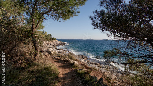 bay in croatia with blue water and blue sky © matsPIX