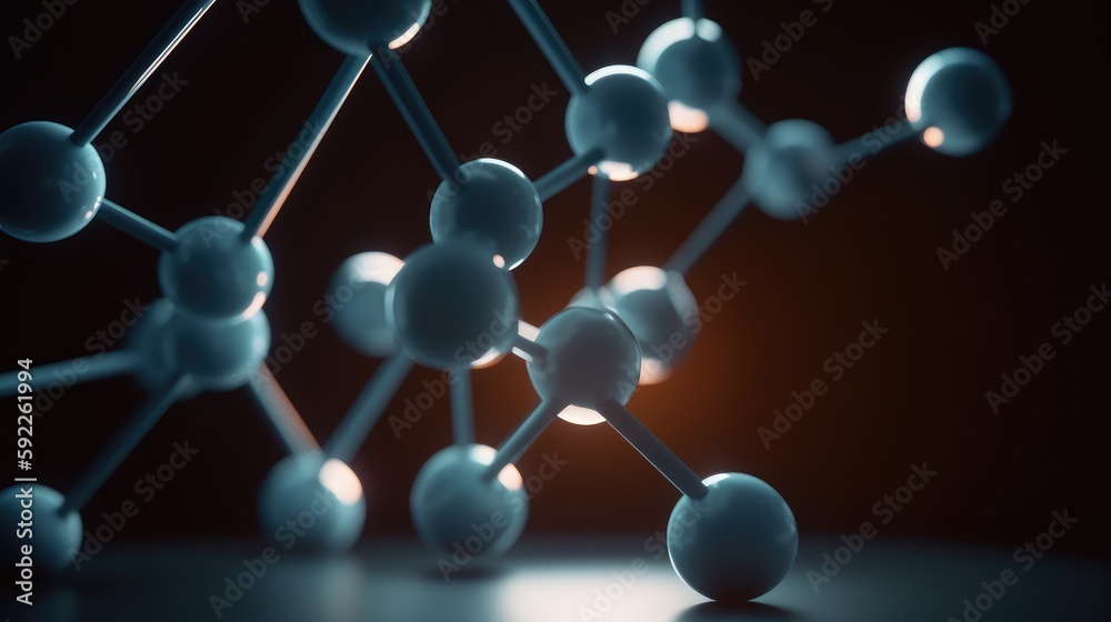Obraz premium Science background with atoms and melocules
