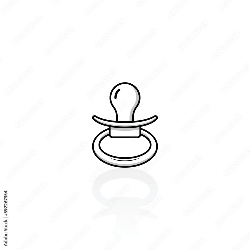 Baby pacifier icon isolated vector graphics Baby pacifier icon isolated vector graphics