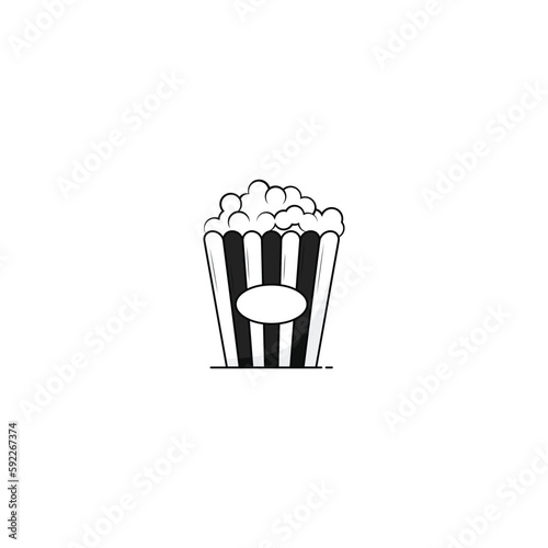 Popcorn icon isolated vector graphics