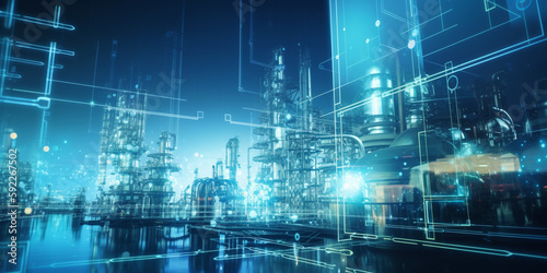 Oil gas industry business. Created with generative Ai technology