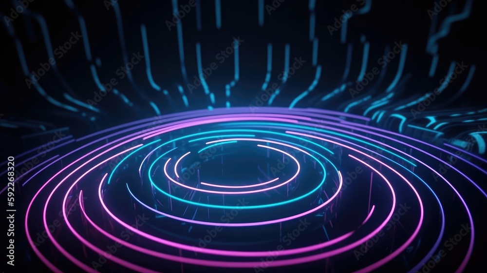 Futuristic background with neon shapes and lights Futuristic background with neon shapes and lights