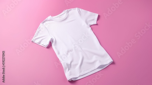 Mockup of t-shirt on colorful background