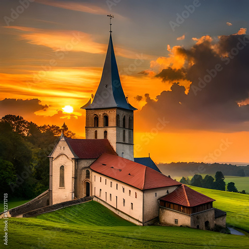 church in the sunset © GirishP