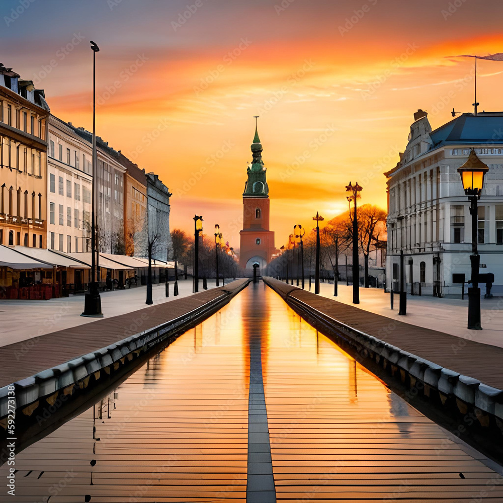 Naklejka premium sunset