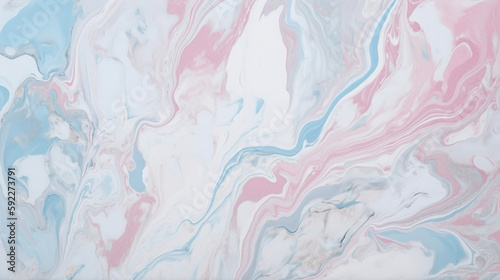 Abstract pastel fluid art acrylic background. AI