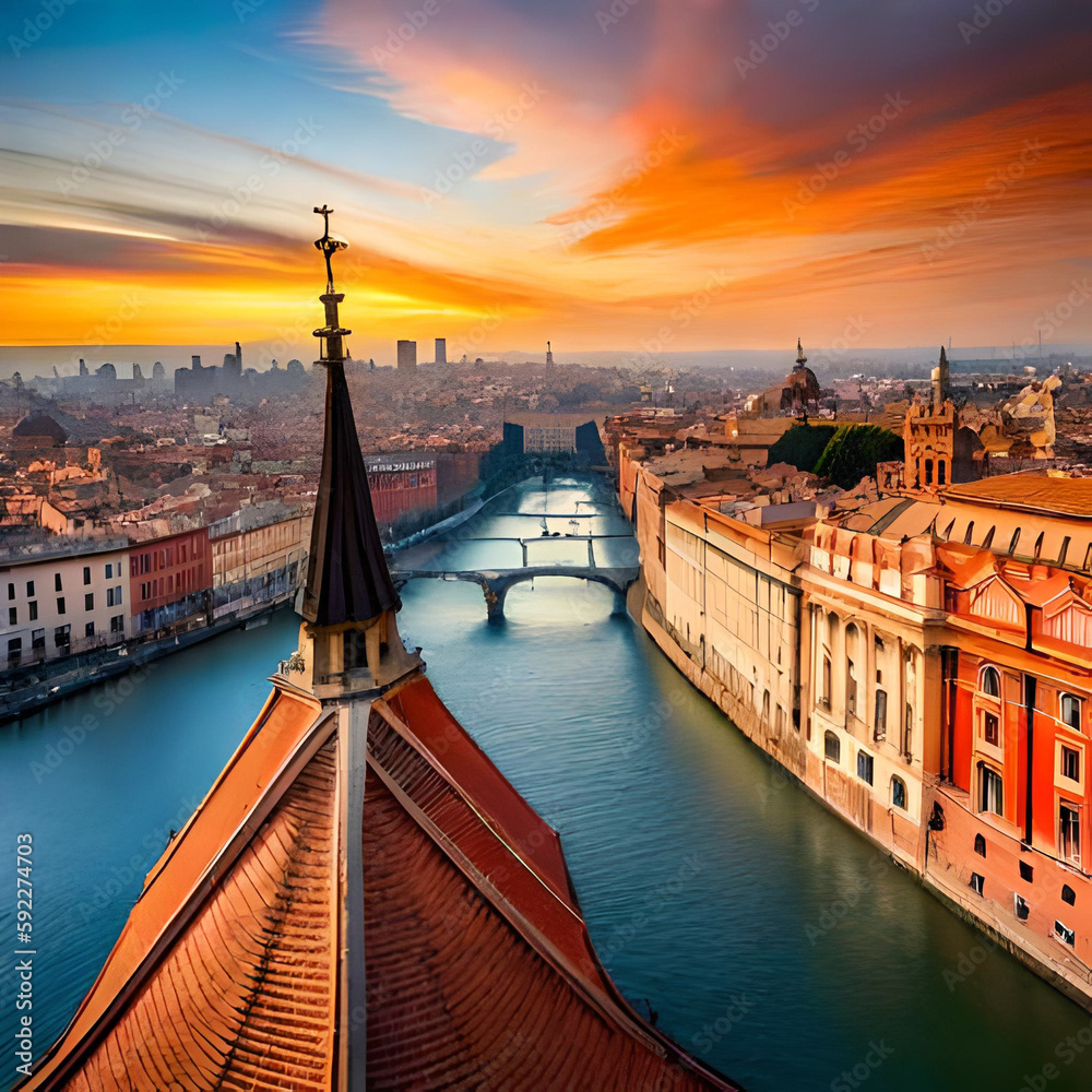 Fototapeta premium city charles bridge