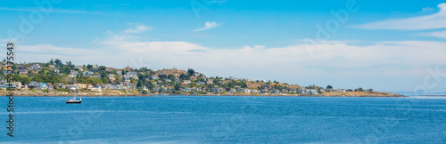 Panoramic view of residential area at waterfront in Victoris city, Canada