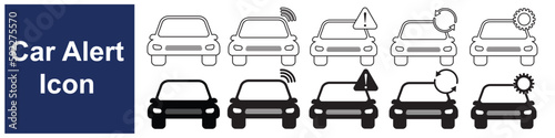 Car Alert. Car Jam. Car Maintenance. Car Repair Simple Set of Car Related Vector Line Icons. Simple Set of Navigation Related.