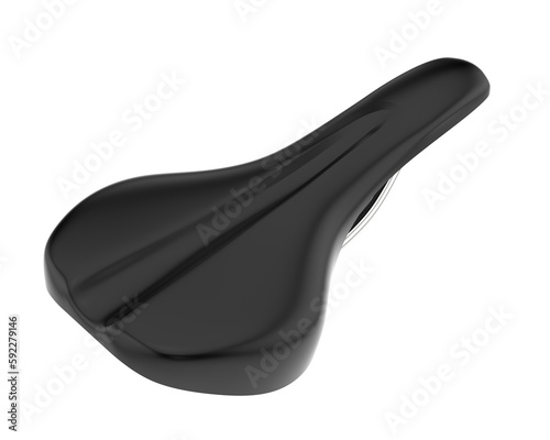 Bike saddle isolated on transparent background. 3d rendering - illustration