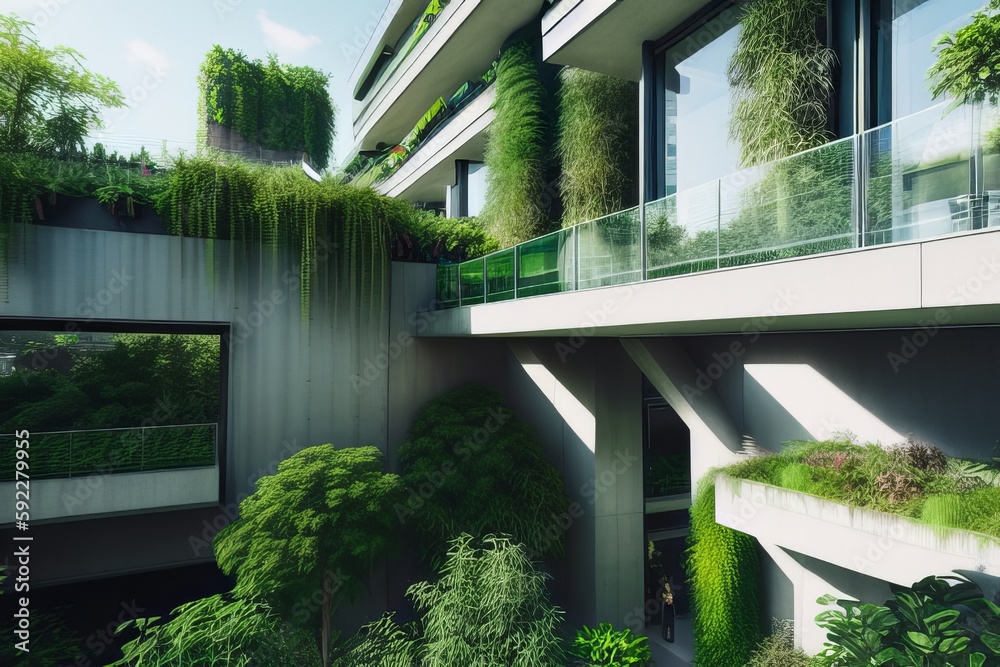 Fototapeta premium Green City House Concepts