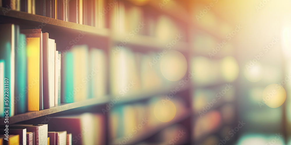 Library - Defocused abstract blurred business background - Generative AI Library - Defocused abstract blurred business background - Generative AI