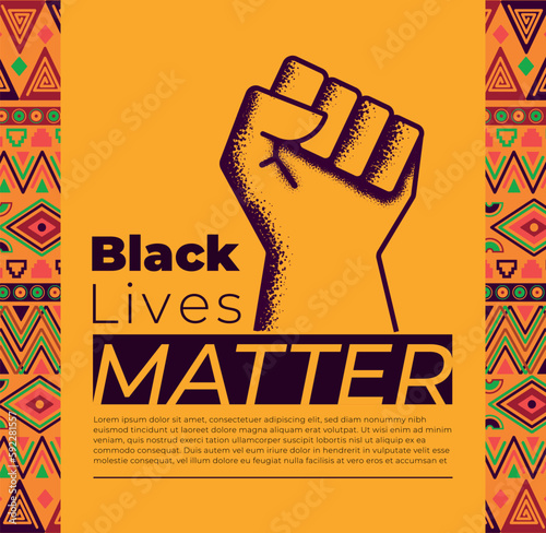 Black Lives Matter hand pattern photo