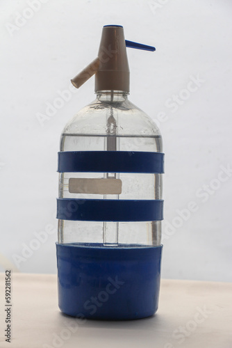Fotografie Close-up of a refillable soda siphon provided by a soda company
