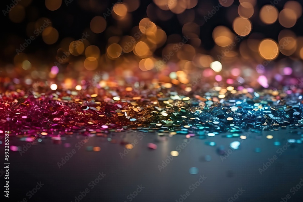 Multicolored glitter background, sparkling magical and luxury atmosphere, generative ai