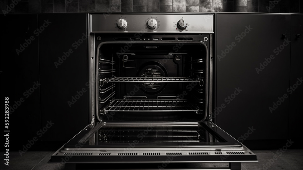 Obraz premium empty oven, front view
