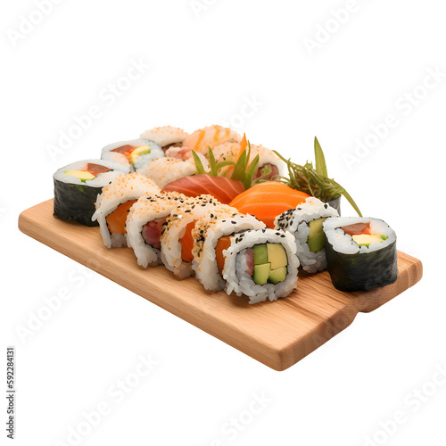 sushi on a plate photo