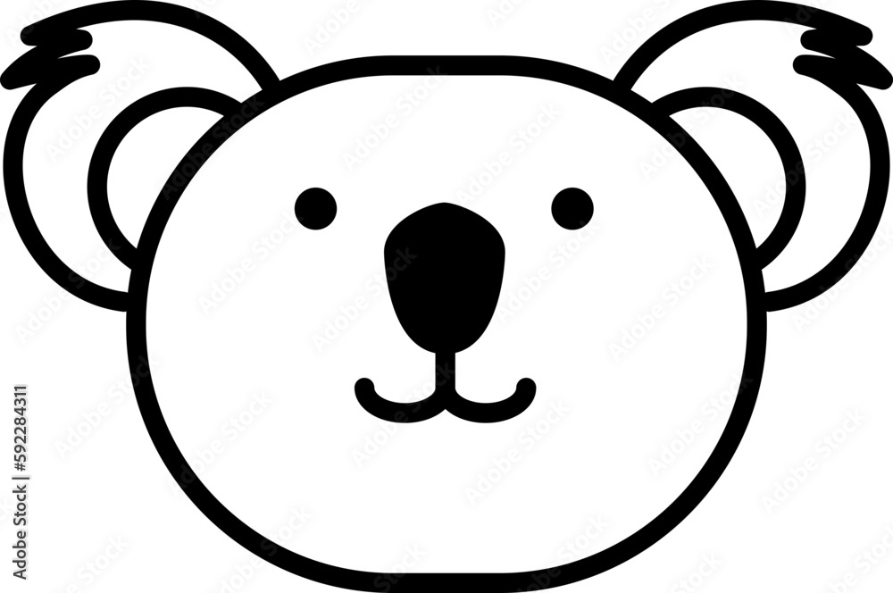 Obraz premium Cute Koala Outline icon