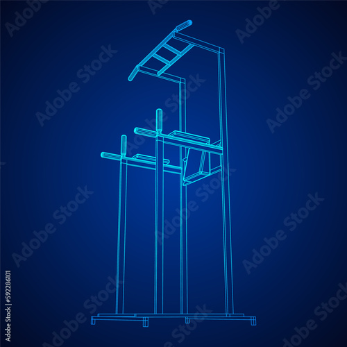 Pull up bar. Upper body workout, bodybuilding exercise.