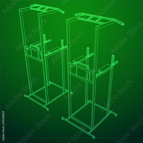 Pull up bar. Upper body workout, bodybuilding exercise.