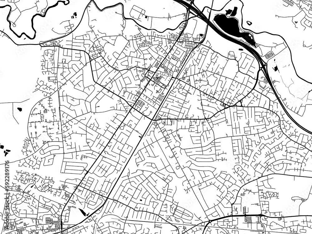 Fototapeta premium A vector road map of the city of Sale in the United Kingdom on a white background.