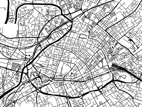 A vector road map of the city of  Manchester Center in the United Kingdom on a white background.