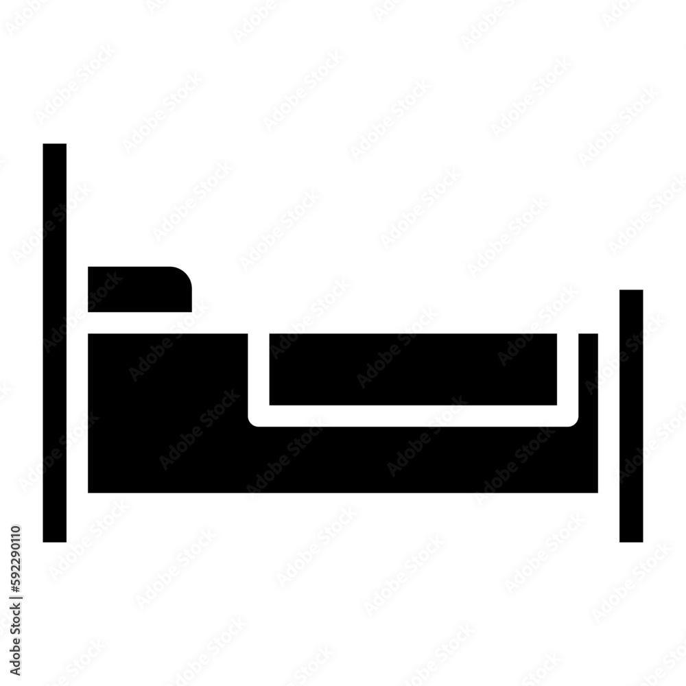 hospital bed glyph 