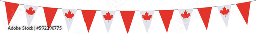 Guirlande avec fanions aux couleurs du Canada
