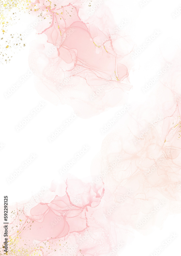 Modern abstract luxury wedding invitation designs or card templates for birthday greetings or invitations on valentines day with pink watercolor waves or fluid art in alcohol ink with gold. Modern abstract luxury wedding invitation designs or card templates for birthday greetings or invitations on valentines day with pink watercolor waves or fluid art in alcohol ink with gold.