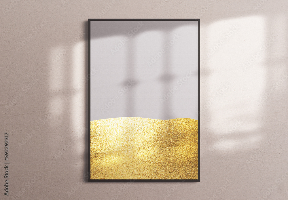 Any Frame Size Interior Wall Art Poster Indoor Mockup Template Stock ...