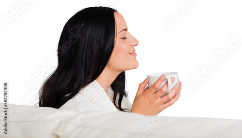 Woman enjoying a lovely drink
