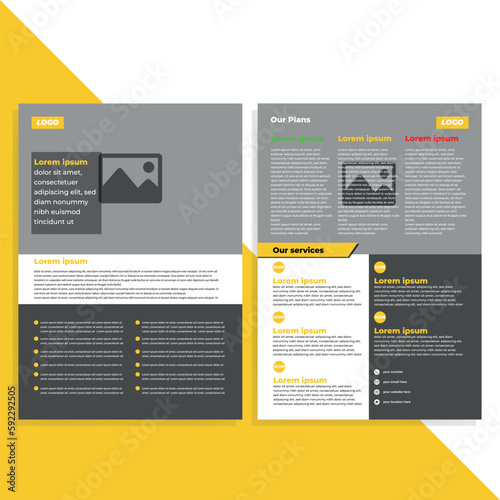 modern flat vector flyer design simple minimal corporate can be use for business and advertisement