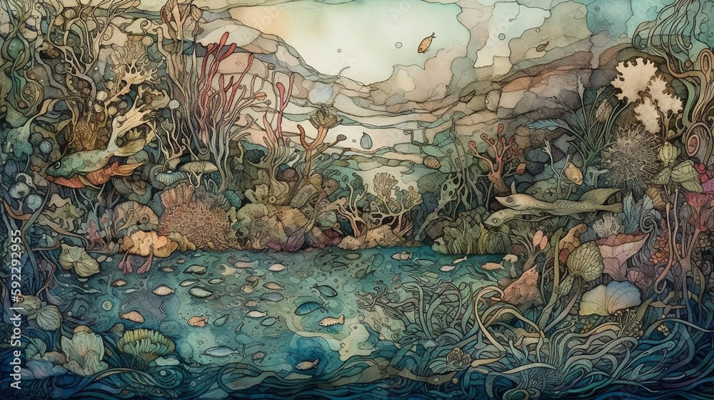 Underwater scenery (Generative AI)